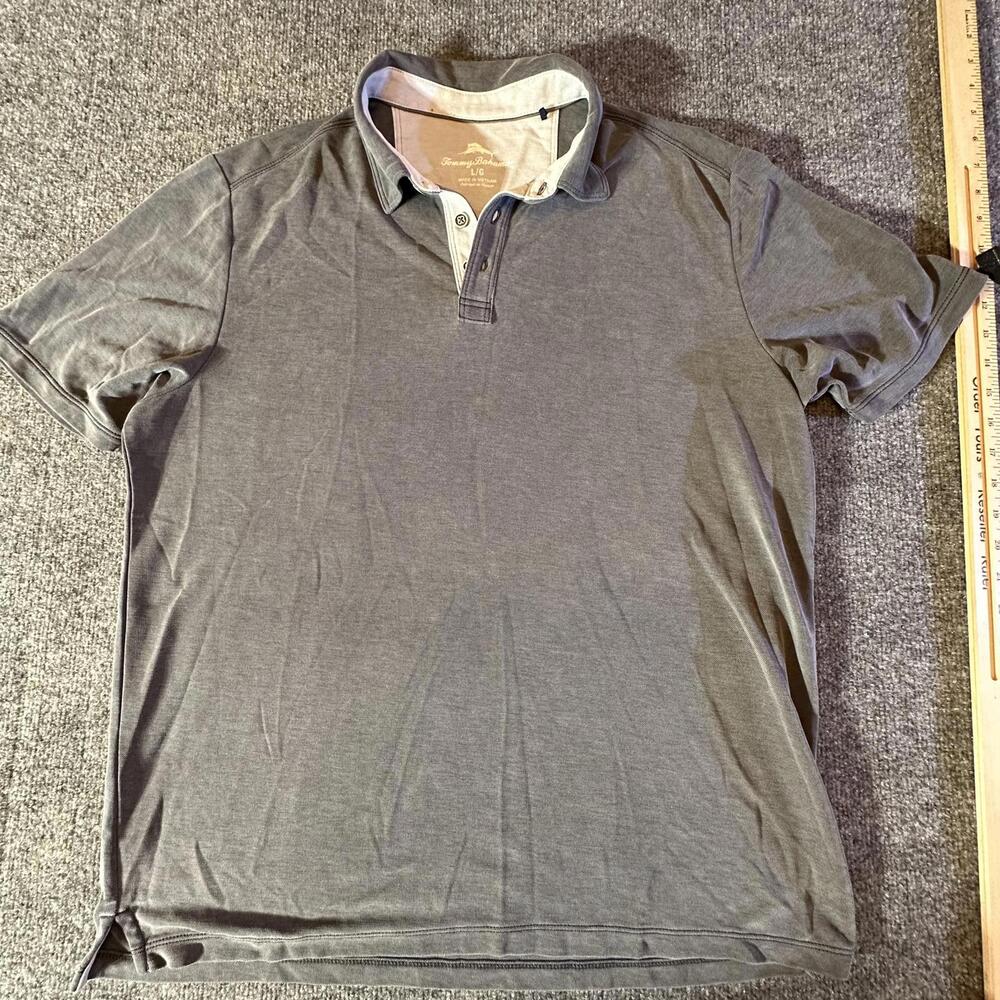 Tommy Bahama Men's‎ Polo Shirt - Light Gray - Size Large